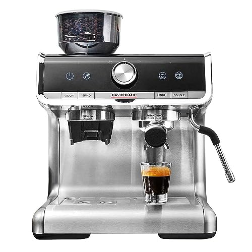 GASTROBACK Design Espresso Barista Pro, Schwarz, Edelstahl-silber