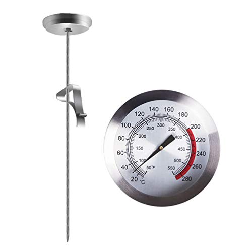 Analog Thermometer Lang Fleischthermometer: Bratenthermometer Mit Sofort Ablesbarem Frittierthermometer Kochthermometer Küchenthermometer Für Putengrill Grill Backen 23cm