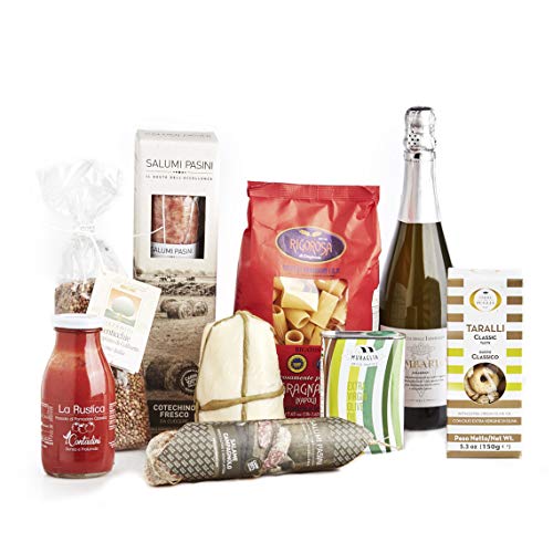 Cesto gastronomico Armonia di Sapori Salumi Pasini® | Geschenkbox mit typisch italienischen Produkten | Perfekt für Weihnachten oder jeden anderen Anlass