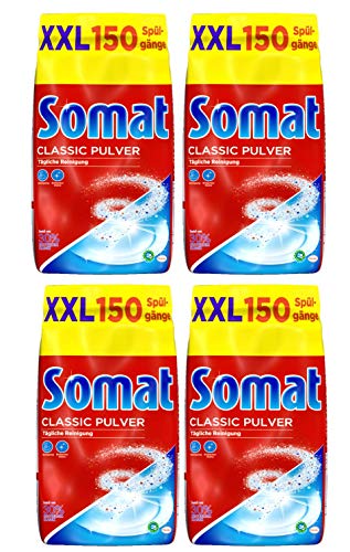 Somat Classic Spülmaschinen Pulver, für tägliche Reinigung, 4er Pack (4 x 3 Kg)