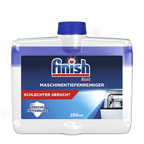 Finish Maschinentiefenreiniger – Flüssiger Maschinenreiniger gegen Kalk und Fett für eine saubere Spülmaschine – 1 x 250 ml Maschinenpfleger
