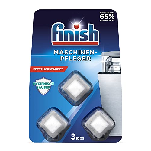 Finish Maschinenpfleger Tabs – Spülmaschinentabs gegen Schmutz und Fett im Inneren der Spülmaschine – 1 x 3 Geschirrspülreiniger Tabs