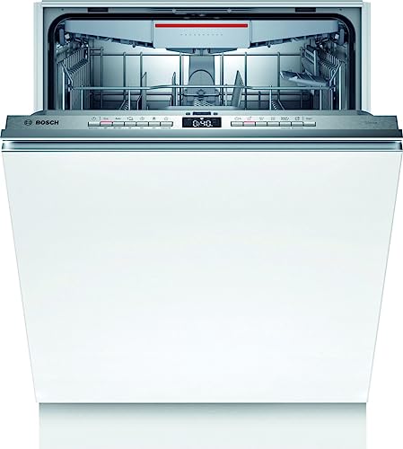 Bosch Hausgeräte SMV4HVX31E Serie 4 Smarter Geschirrspüler vollintegriert, 60 cm breit,Besteckschublade, Extra Trocknen auf Knopfdruck, Rackmatic höhenverstellbarer Oberkorb, Einbau, Kunststoff, Weiß