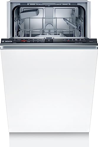 Bosch Hausgeräte SPV2HKX41E Serie 2 Smarter Geschirrspüler vollintegriert, 45 cm breit, Extra Trocknen auf Knopfdruck, InfoLight roter Lichtpunkt am Boden, AquaStop Schutz gegen Wasserschäden, Weiß