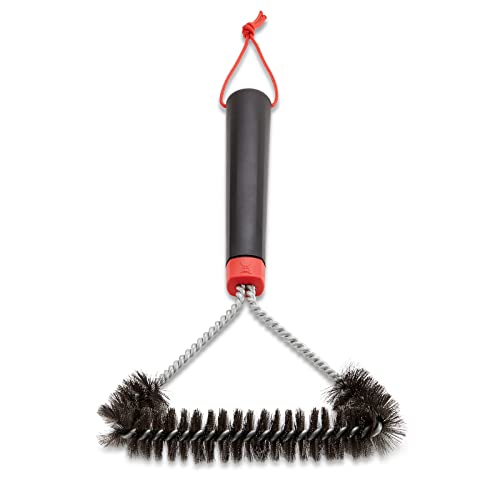 Weber Three-Sided Grill Brush Dreiseitige Grillb rste, 30 cm, Schwarz/Silber, 6277