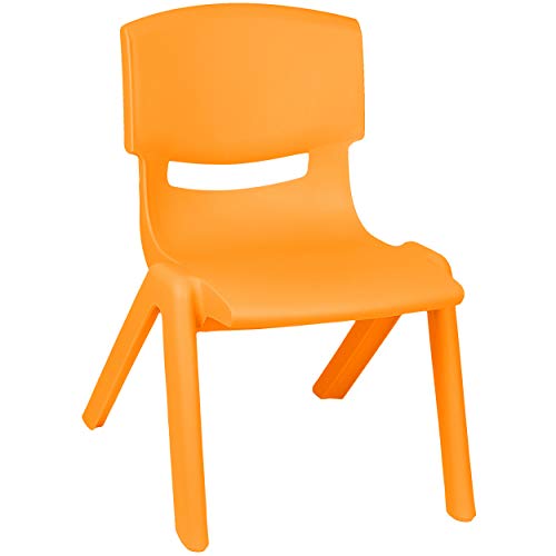 alles-meine.de GmbH Kinderstuhl/Stuhl - Farbwahl - orange - Plastik - bis 100 kg belastbar/kippsicher - für INNEN & AUßEN - 0-99 Jahre - stapelbar - Garten - Kindermöbel fü..