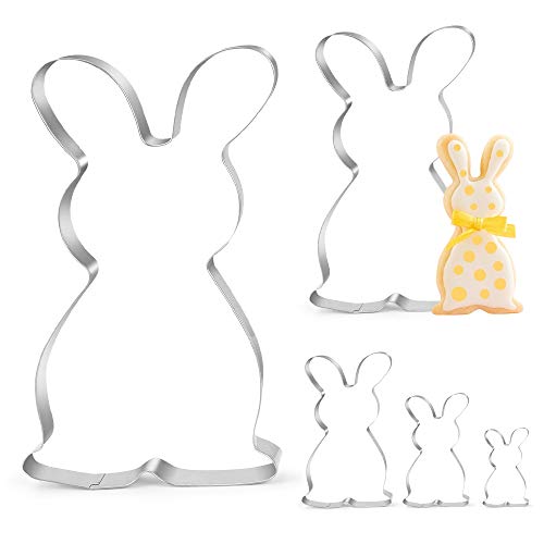 Ausstecher Ostern, Plätzchen Ausstechförmchen , Plätzchenausstecher Hase, 5 Stück keksform Oster Set, Ideales Ostergeschenk für Osterplätzchen