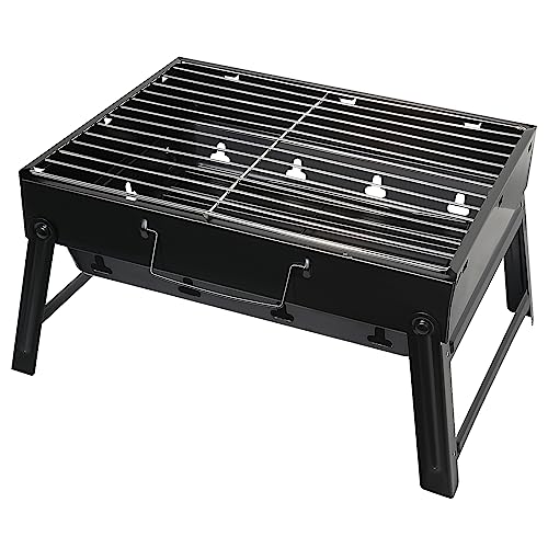AGM Holzkohlegrill Picknickgrill Edelstahl Kleiner Grill Portable Campinggrill Abnehmbare BBQ Grills für Outdoor Garten Party