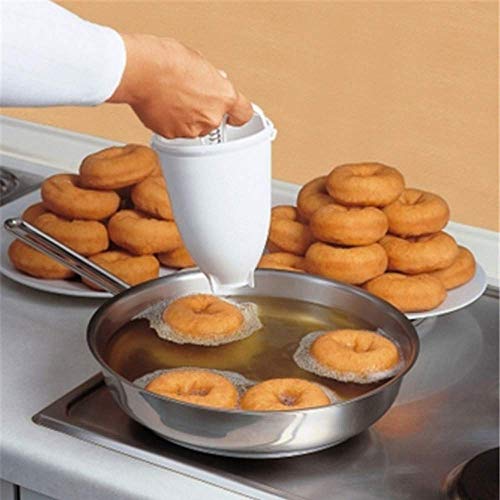 Donut Maker - Donut Backform - Teigspender Edelstahl Pfannkuchen Teigspender für Donuts - für köstliche Mini Doughnuts - selbstgemachtes Dessert-DIY Werkzeug Küchengebäck