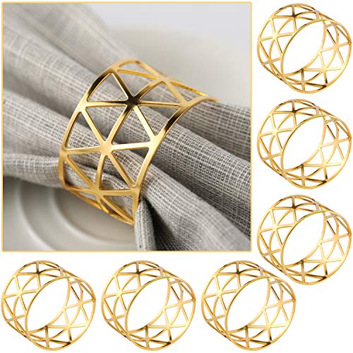 Metall Gold Serviettenschnallen Blätter für Hochzeitsfeier Abendessen Jubiläum Tischdekoration Napkin Rings Weihnachten 6 Stück