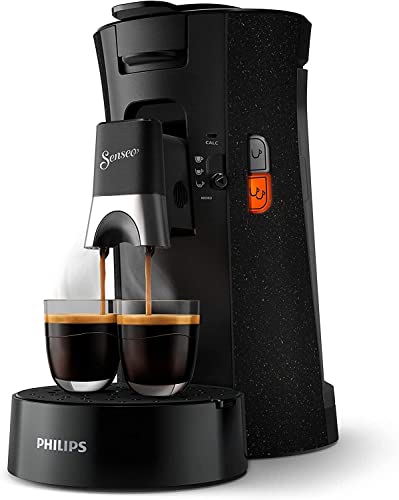 Philips Senseo Select CSA240/60 Kaffeepadmaschine (Kaffeestärkewahl Plus, Memo-Funktion, aus recyceltem Plastik), Schwarz