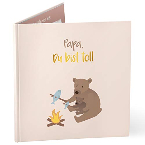 mintkind® "Papa Du bist toll" Vatertag Geschenkbuch für Papa I Geschenk für Papa I Bilderbuch Geschenk Vater Vatertag, zum Geburtstag oder als Dankeschön | Geschenk Fotobuch Sprüchebuch