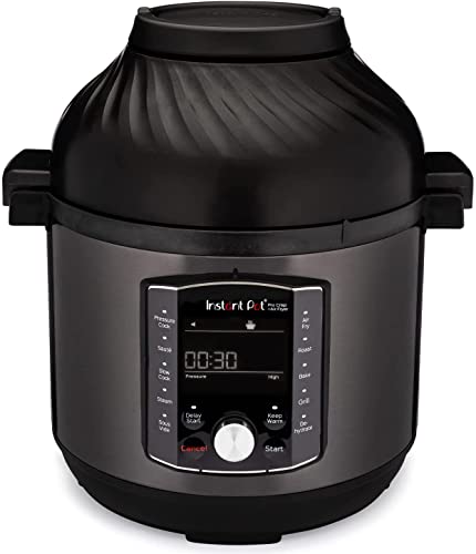 Instant Pot Pro Crisp 11-in-1-Elektro-Multikocher – Schnellkochtopf, Heißluftfritteuse, Slow Cooker, Dampfgarer, Grill, Dörrgerät und Sous-Vide-Maschine – Schwarzer Edelstahl,1500 W, 7.6 L,