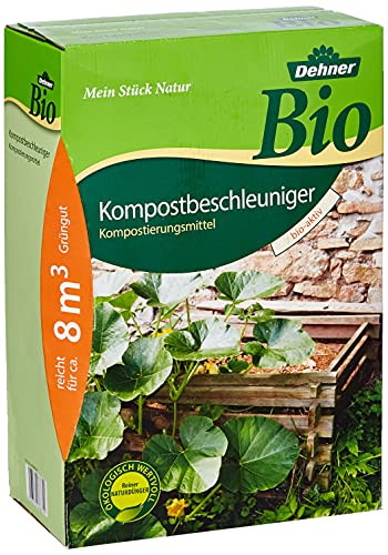 Dehner Bio Kompostbeschleuniger | Schnellkomposter, Kompoststarter, Komposthilfe | ökologischer Verrottungshelfer | biologisch | organisch-mineralischer Naturdünger | für ca. 8 cbm Grüngut | 5 kg