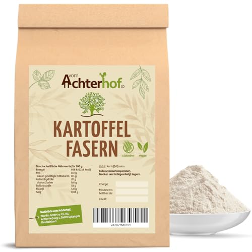 Kartoffelfasern Low Carb | 500 Gramm | Kontrollierte Qualität | Low Carb Mehl | Kartoffelpulver | direkt vom Achterhof