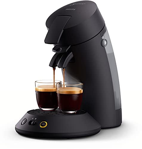 Philips Senseo Original Plus Kaffeepadmaschine, Schwarz, Intensitätsauswahl, Coffee Boost-Technologie, hergestellt aus recyceltem Kunststoff, CSA210/60