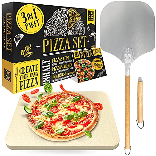 3er Set - Pizzastein rechteckig