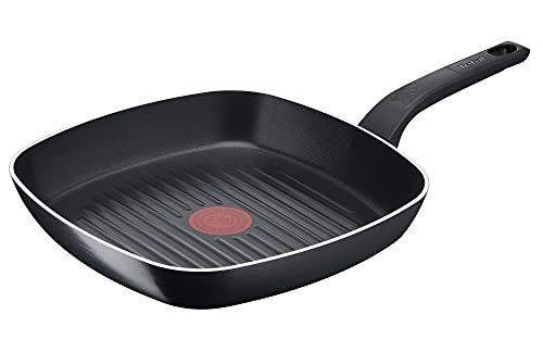 Tefal Easy Cook & Clean Grillpfanne 26x26 cm, Antihaftbeschichtung, Thermo-Signal Temperaturindikator, Schwarz, B5554032