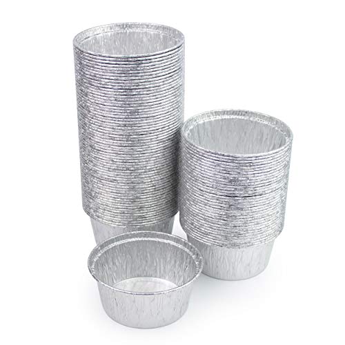 Einweg-Backformen aus Aluminium, für Cupcakes, Eiercremes, Muffins, Törtchen – 150 ml - 100 Stück