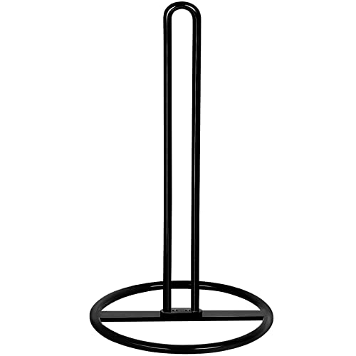 Schwarzer Küchenrollenhalter Stehend, OBODING, Küche Papierhandtuchhalter für Standard und große Rollen, für Küche und Esstisch Arbeitsplatte (Schwarz)
