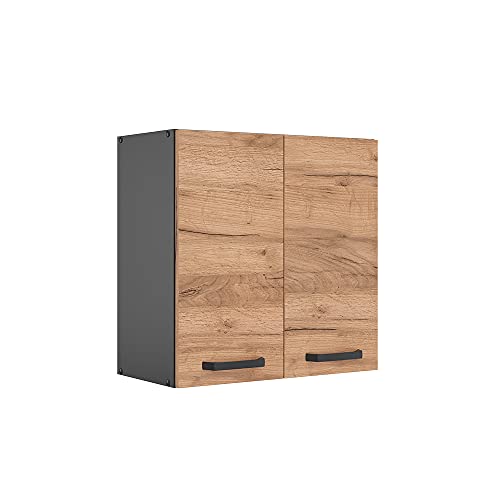 Vicco Hängeschrank R-Line, Goldkraft Eiche/Anthrazit, 60 cm