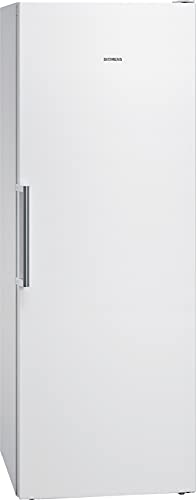 Siemens GS58NAWCV iQ500 Gefrierschrank, 191 x 70 cm, 365 L, noFrost nie wieder abtauen, bigBox Platz für großes Gefriergut, varioZone flexible Glas-und Schubladen, Weiß