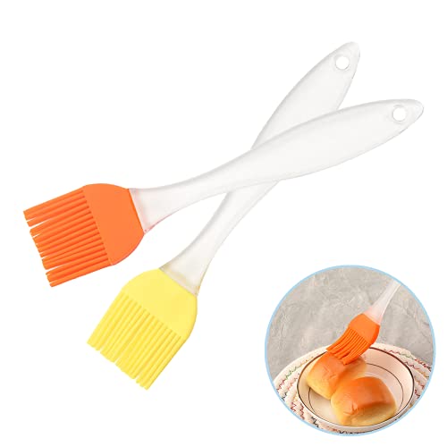 2 Stück Silikon Backpinsel, Küche Pastry Brush, Grillbürste Pinsel, Basting Gebäckbürste, BBQ Pinsel für Grillen, Gebäck, Rühren, Backen, Kochen