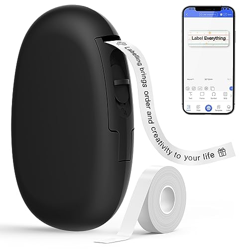 SUPVAN Katasymbol Etikettendrucker, Mini Bluetooth E10 Selbstklebendes Etikettiergerät - Tragbarer Labeldrucker Mini Label Printer mit iOS Android,Für Zuhause, Büro