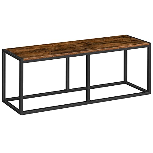 HOOBRO Sitzbänke für Esszimmer Bank, 120 x 30 x 46,5 cm Küchenbank, Essbank im Industrie Design, Stabiler Metallrahmen, Einfach zu montieren, für Küche, Wohnzimmer, Eingang, Schlafzimmer EBF12CD01