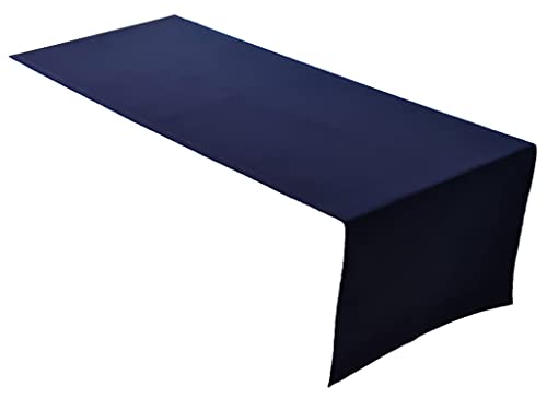Lemos Home Hochwertiger Tischläufer Tischwäsche aus 100% Baumwolle Kollektion Konzept, Farbe & Größe wählbar (Tischläufer - 30x100cm, Marineblau)