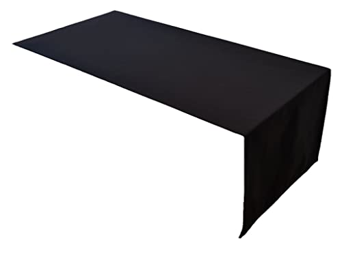 Lemos Home Hochwertiger Tischläufer Tischwäsche aus 100% Baumwolle Kollektion Konzept, Farbe & Größe wählbar (Tischläufer - 30x100cm, Schwarz)