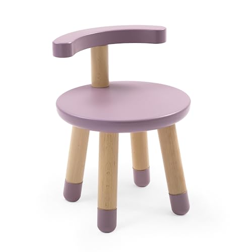 Stokke MuTable Stuhl, Mauve – Kinderstuhl mit flexibler Sitzhöhe – aus Buchenholz und schadstofffreier Farbe auf Wasserbasis