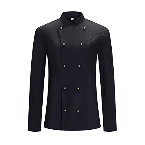 MISEMIYA - Damen-KOCHJACKE - Damen-KOCH-UNIFORM Damen-KOCHJACKE - Hospitality Uniform - Ref.848 - Large, Kochjacken Herren 848 - Schwarz