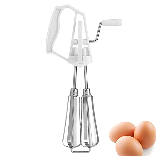 Hyxodjy Hand Eierschläger Edelstahl Handmixer Mischen Schneebesen RüHrbesen Egg Beater Zum RüHren Mechanischer HandrüHrer Für Schlagsahne, und Kuchenbacken Kochwerkzeug