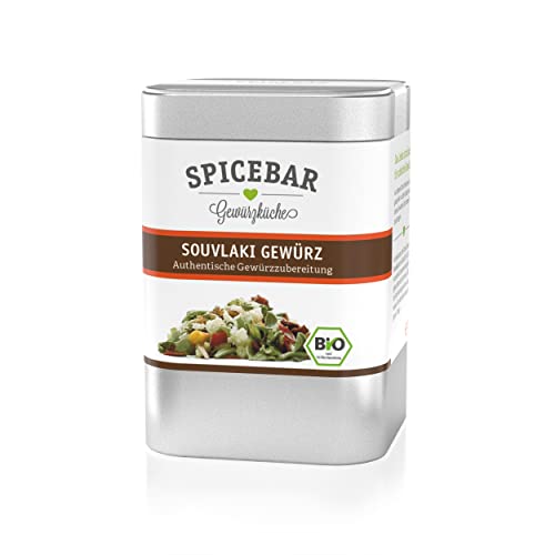 Spicebar Souvlaki Gewürz, bio - 70g - geeignet als Marinade, Trockenrub für Fleischspieße