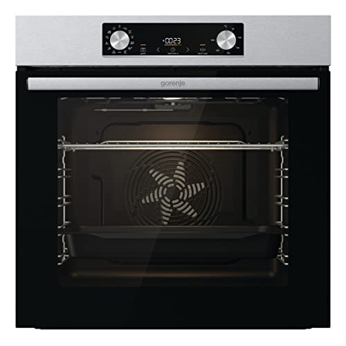 Gorenje OptiBake BOS 6737 E02X Einbau-Backofen / 77L / AquaClean/Heißluft/ExtraSteam/AirFry/PerfectGrill/Pizzamode 300°C/Edelstahl, Inox