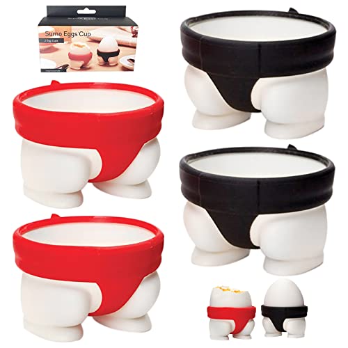 Eierbecher Set, 4 Stück Kieselgel-Eierbecher Kunststoff Cartoon Eierständer Frühstücks Eierbecher, Hält Weiche und Harte Eier, Geeignet für Haushalt und Restaurants, 6 * 5,5 * 4 cm