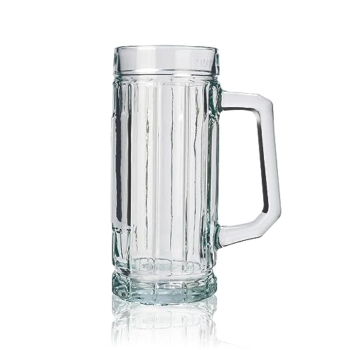 Stölzle Oberglas Bierkrug Gambrinus / 6er Set Bierkrüge 0,25 Liter/Stabiler Bier Krug/Biergläser 0,25 Liter aus Soda Lime Glas/Bierseidel 0,25l Spülmaschinengeeignet