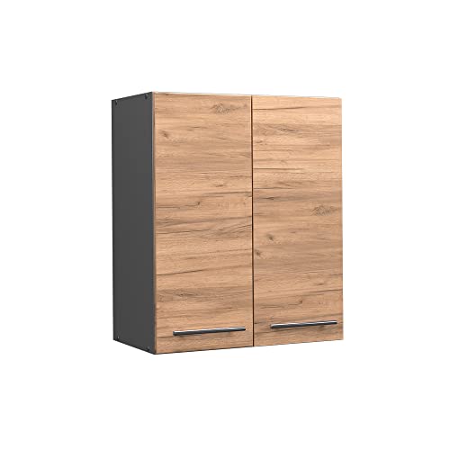 Vicco Hängeschrank Fame-Line, Goldkraft Eiche/Anthrazit, 60 cm