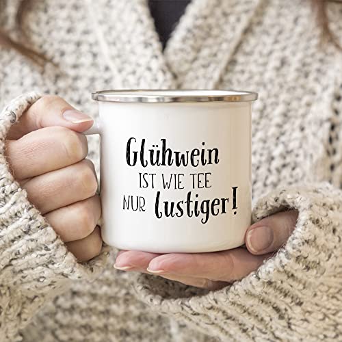 Emaille Glühwein-Becher