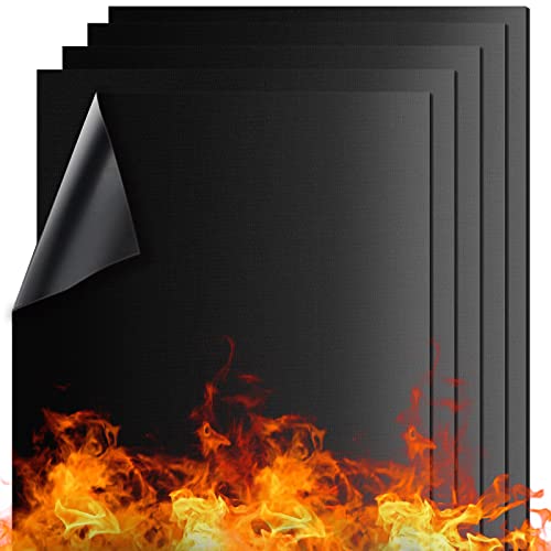 BOLEi BBQ Grillmatte (5er Set) | Antihaft Grillmatten | Backmatte Backpapier Wiederverwendbar | Grillmatten für Gasgrill und Holzkohle | Hitzebeständig & zuschneidbar | 40 X 32 cm