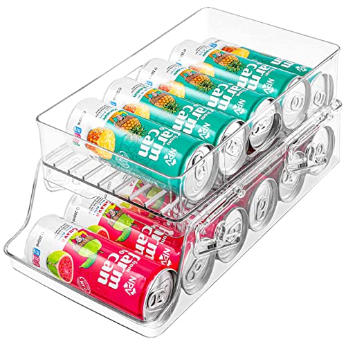 HNNJCK Kühlschrank Organizer Dosen Dosenspender Kühlschrank Getränke Organizer, Foldable Dosenhalter Kühlschrank Organizer Flaschen für 250ml/330ml Getränkedosen Bier Soda Dosen - BPA Frei