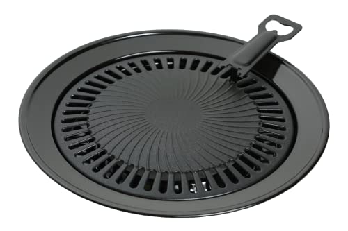 INVIDA Camping Jack Grillaufsatz für tragbare Gaskocher Ø32 cm BBQ Grillplatte für Gaskocher Antihaftbeschichtung, Propan