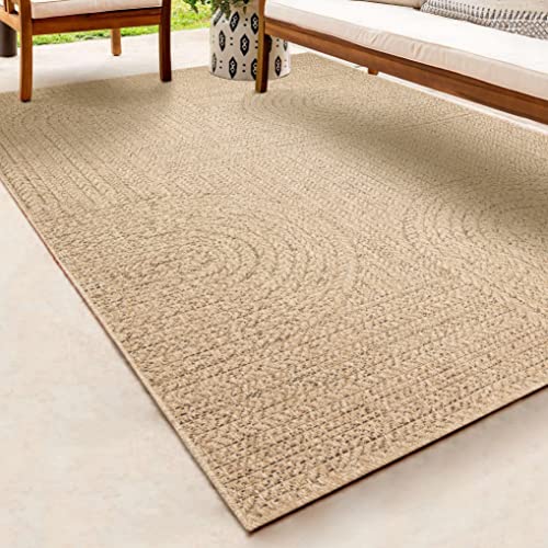 the carpet Kansas - robuster In- und Outdoor Teppich im natürlichen Jute-Look, wetterfest, geeignet für Terrasse und Garten, ca. 80 x 150 cm
