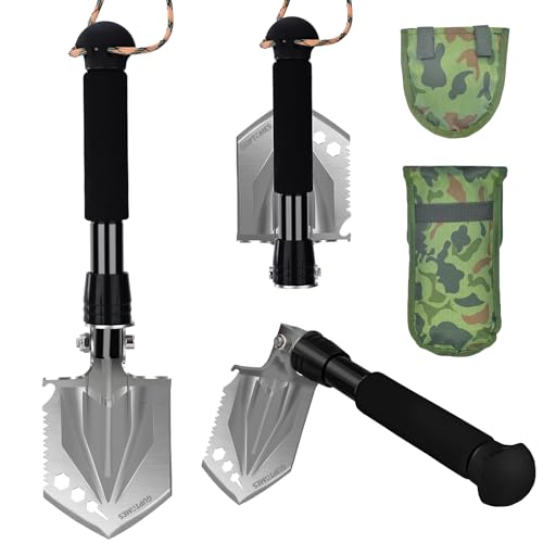 GUPTOMES Camping Schaufel Multifunktional Camping Gadgets Gartenschaufel Survival Ausrüstung Für Outdoor Rucksack Wohnmobil Zubehör Auto Notfallrettung