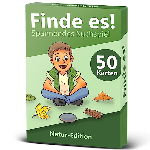 GLÜCKSWOLKE - Finde es I Draußen die Natur neu entdecken I Outdoor Schatzsuche für Kinder I Entdecker Spielzeug & Kinderspiel I Spiele ab 4, 5, 6, 7, 8 Jahre I Geschenk für Mädchen und Junge