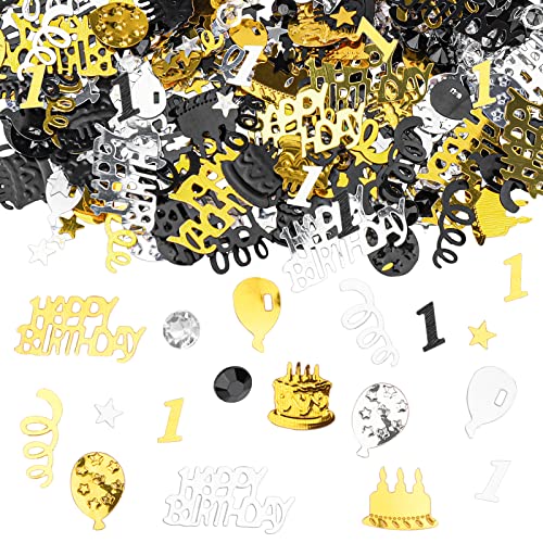 GoldRock Konfetti Streudeko Silvester Deko 2024 Gold,Silvester Tischdeko Silber,Happy New Year Deko,15g Neujahr Deko Confetti,Glitzer Silvester Dekoration,Neujahrsdeko Luftschlangen für Karneval Party