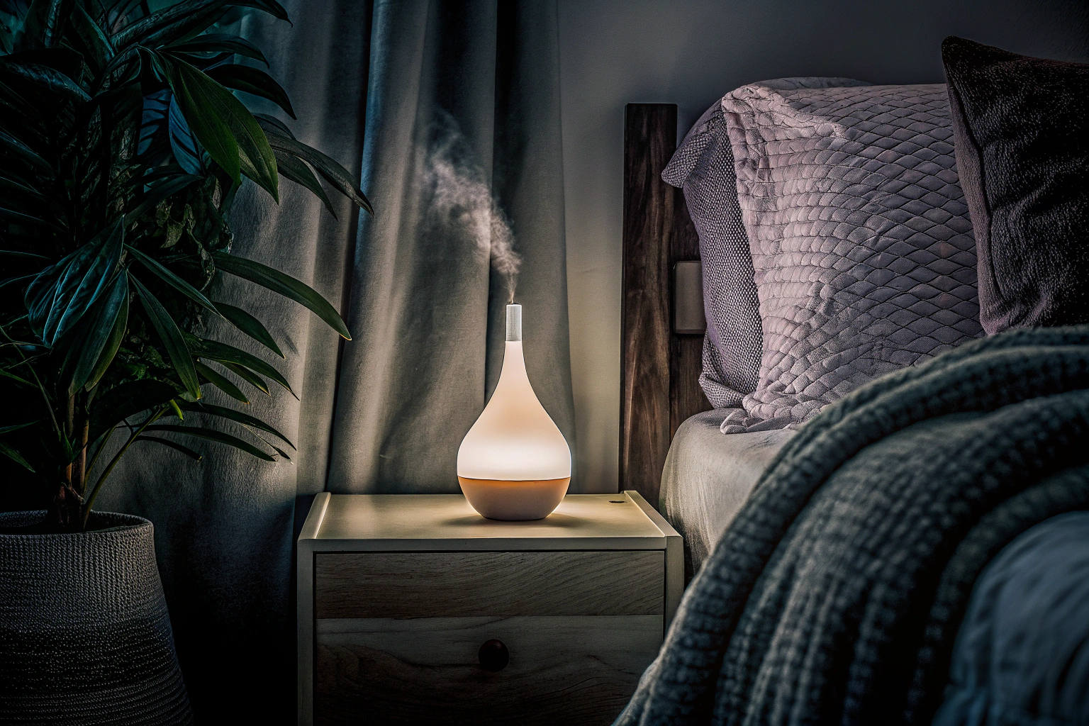 Aromadiffusor im Schlafzimmer