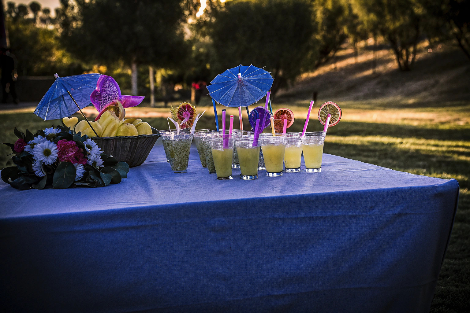 Bunte Cocktaildekorationen