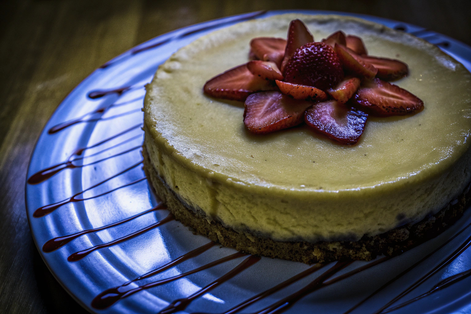 Perfekt gebackener Cheesecake mit Erdbeeren